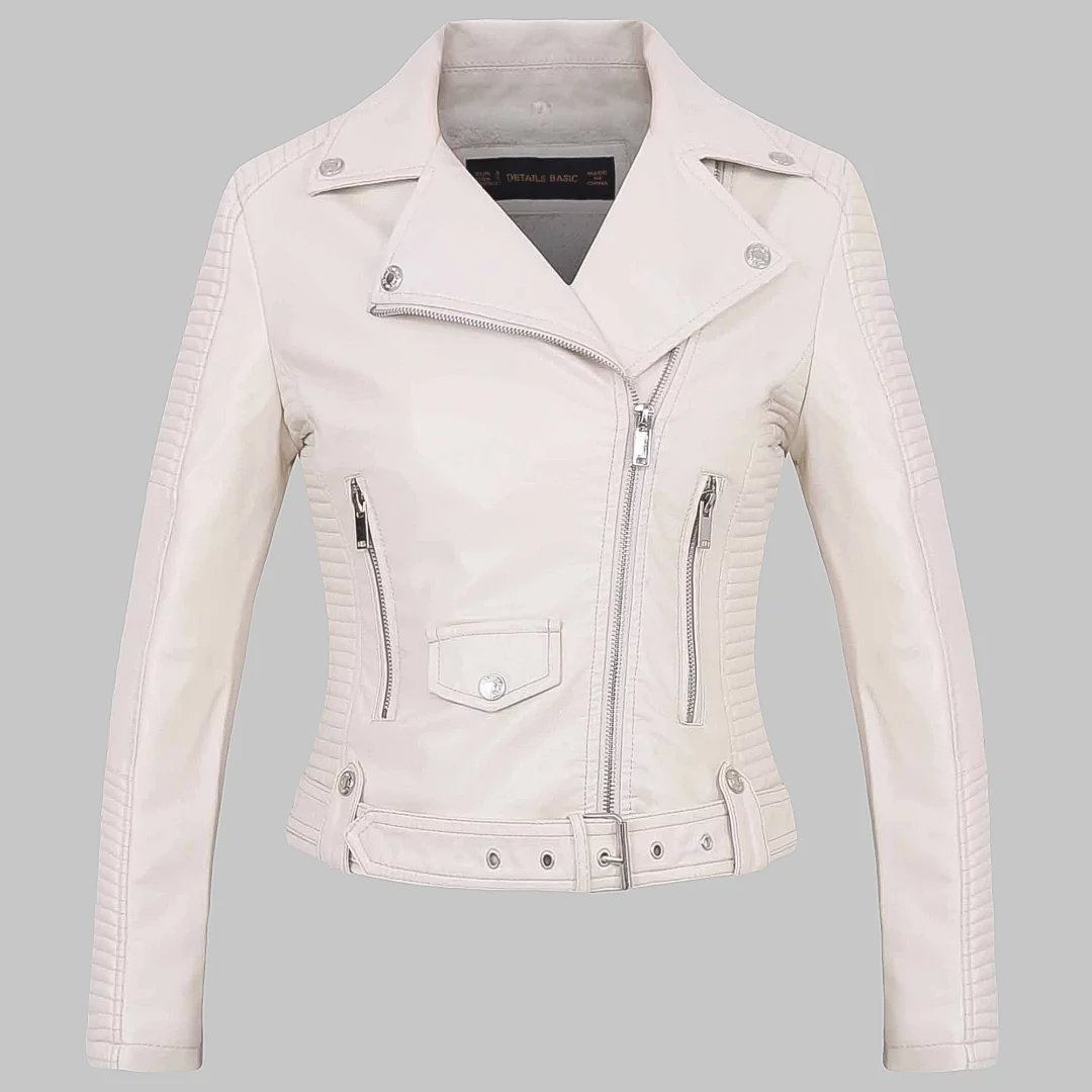 Mujer - Chaqueta de piel resistente - Elegante y protectora - Cómoda para cualquier ocasión