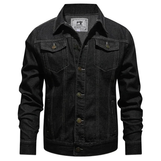 Chaqueta Cortavientos Reversible Azul Claro para Hombres - Estilo Vaquero - Ideal para Climas Frescos